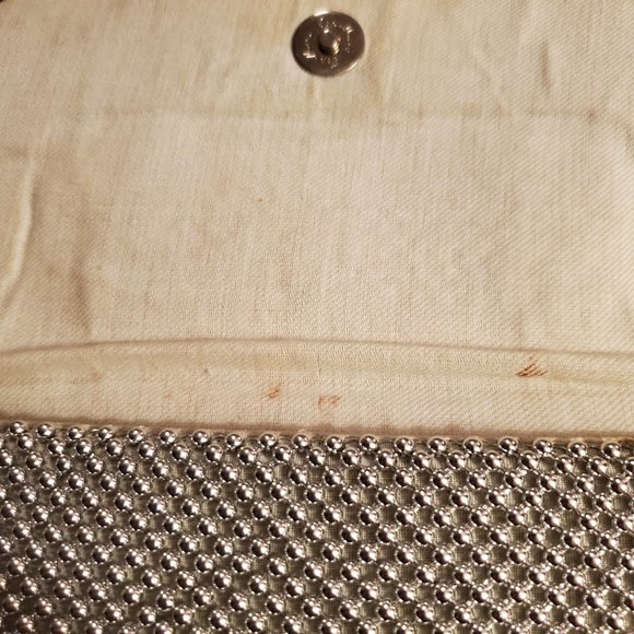 Vintage Evening bag with silver metallic beads - Picture 8 of 9